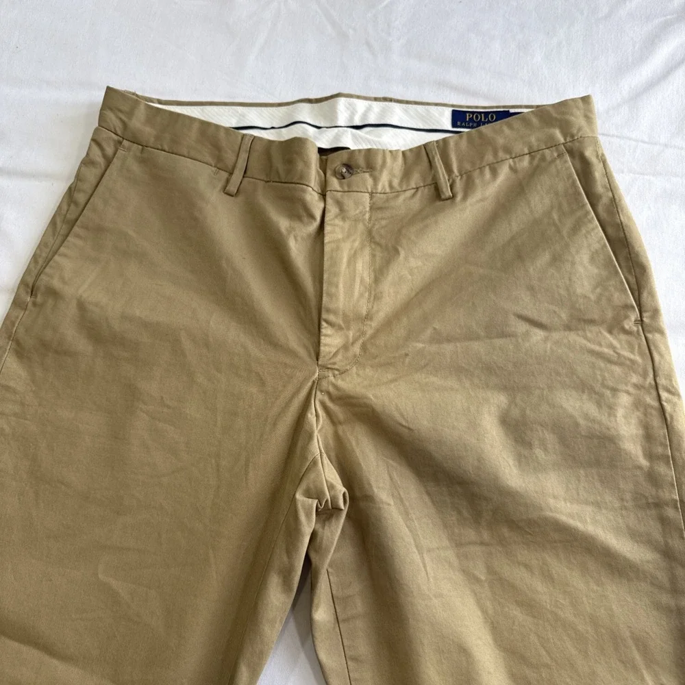 Polo Ralph Lauren Pants Mens 35x30 Khaki Chino Straight Fit Minimalist Luxury